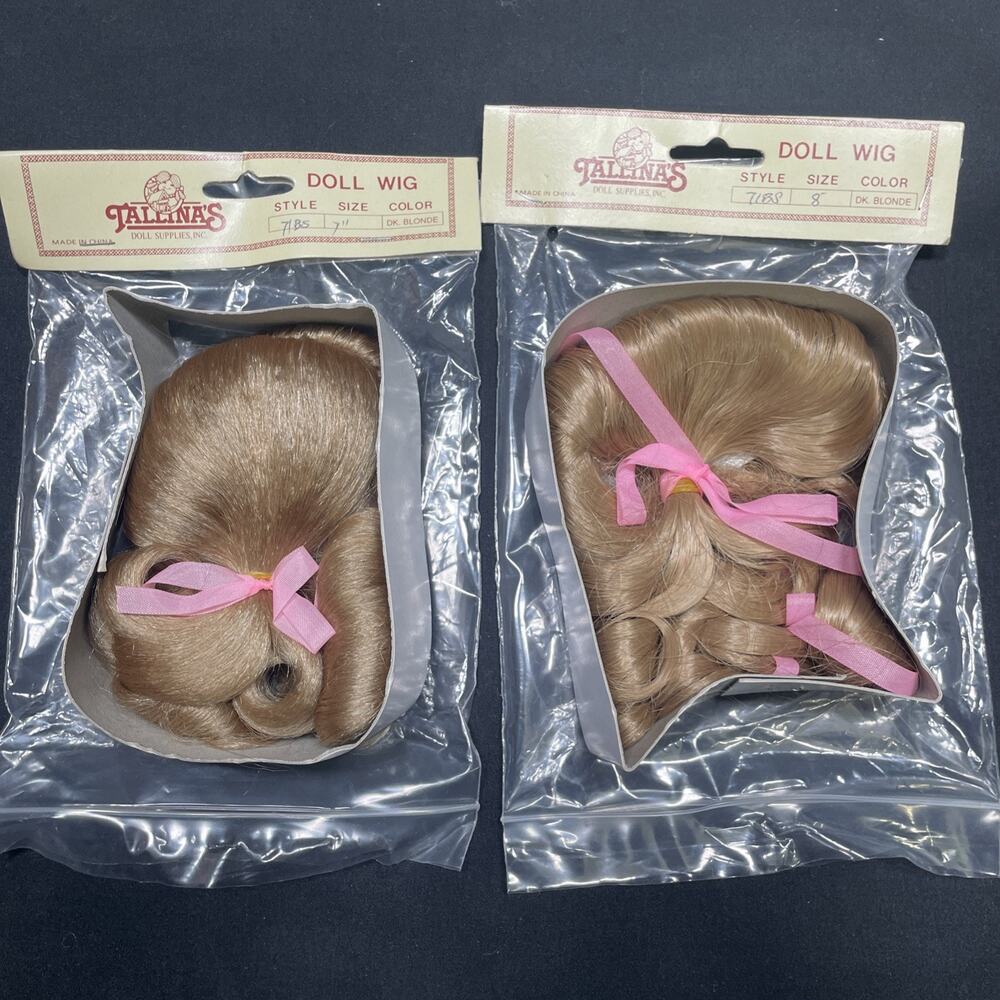 Vtg Tallinas Acrylic Doll Wigs Lot of 10 Various Sizes/Colors Styles 93-802-71BS - Picture 11 of 12